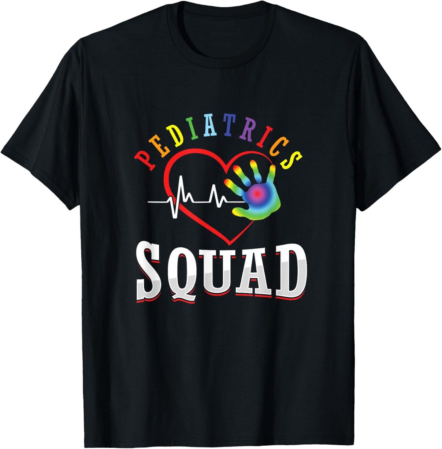 Pediatrics Kader Pediatric Doctor Nurse Paediatrician Pulse T-Shirt - T-Shirt | Black