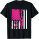 Fight Flag - Breast Cancer Awareness Shirt Gift T-Shirt - T-Shirt | Black