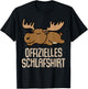 Official Sleep Shirt Elk Pyjamas Nightdress Gift , black T-Shirt - T-Shirt | Black