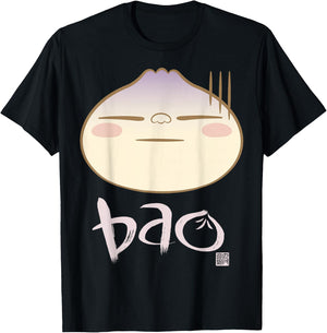 Disney Pixar Bao Dumpling Face Graphic T-Shirt - T-Shirt | Black