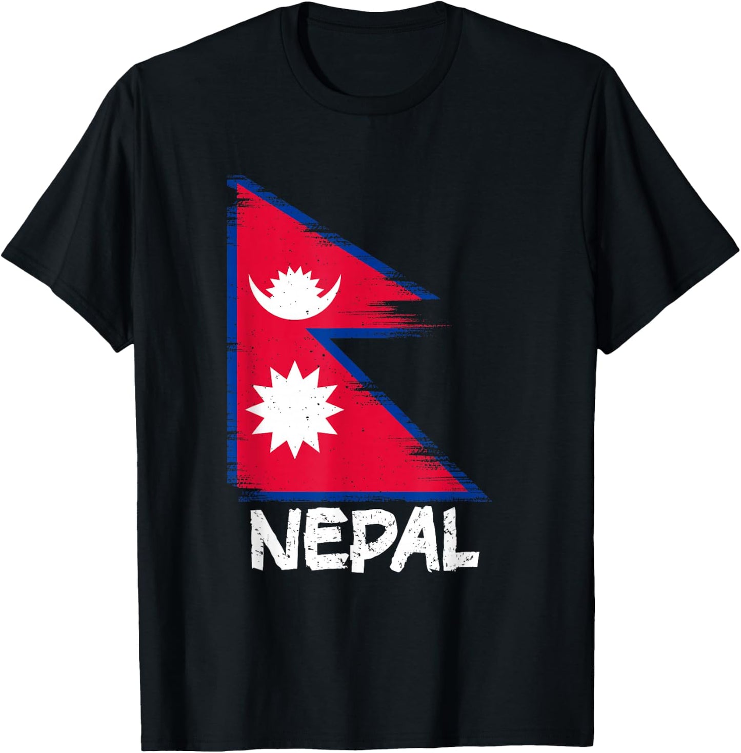 Nepal Flag T-Shirt - T-Shirt | Black