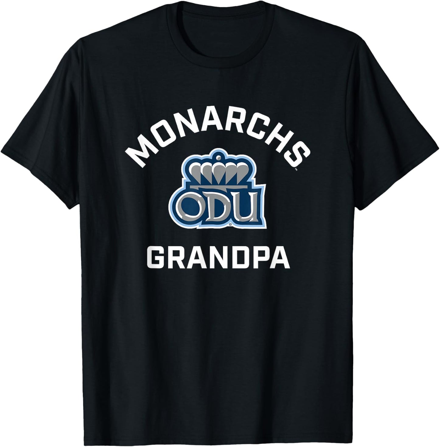 Old Dominion University ODU Monarchs Arched Grandpa T-Shirt - T-Shirt | Black