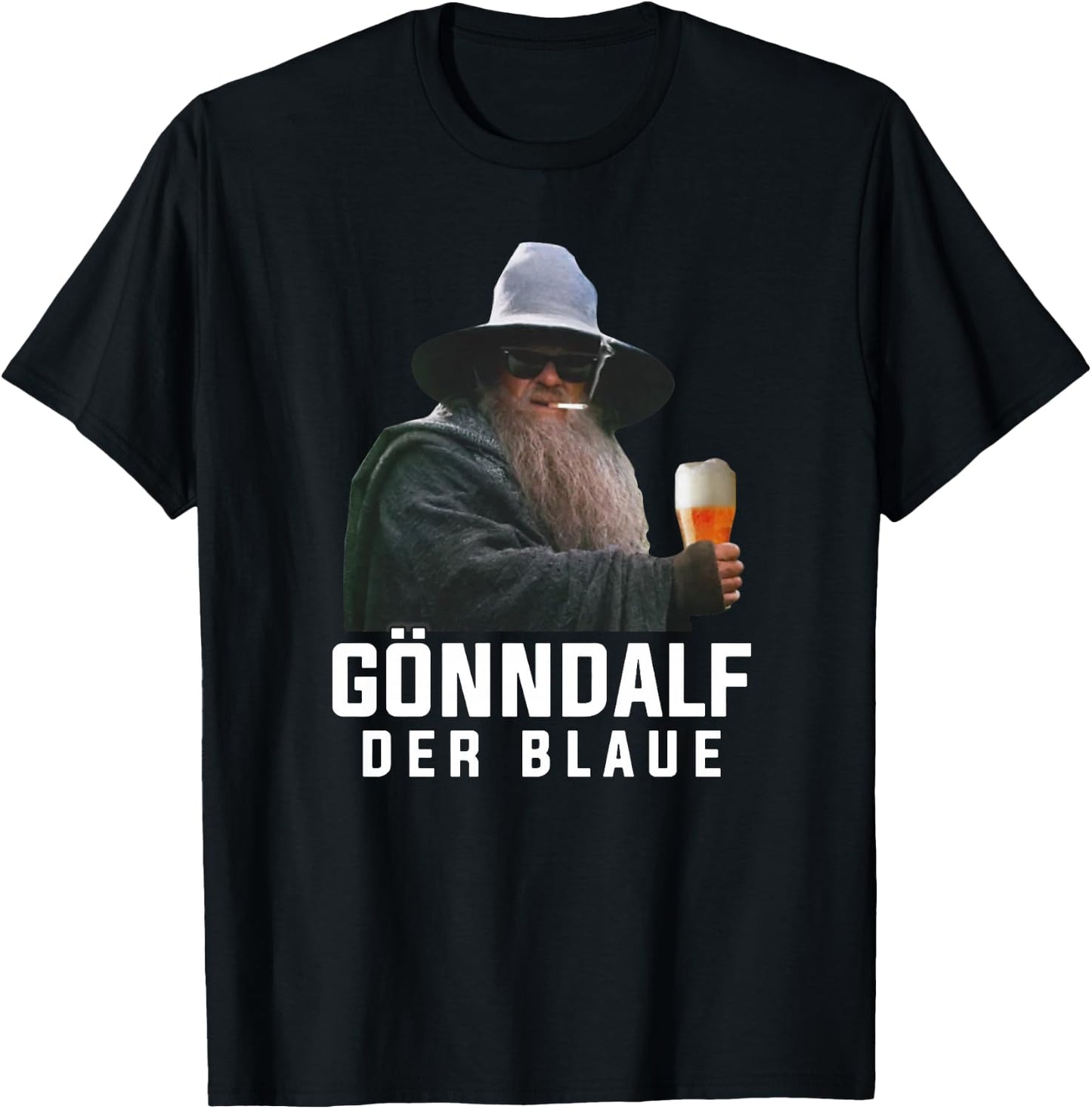 Gönndalf der Blaue Biertrinker Saufen Bier Beer Premium T-Shirt - T-Shirt | Black