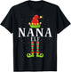 Nana Elf Christmas Matching Xmas Pajama T-Shirt - T-Shirt | Black