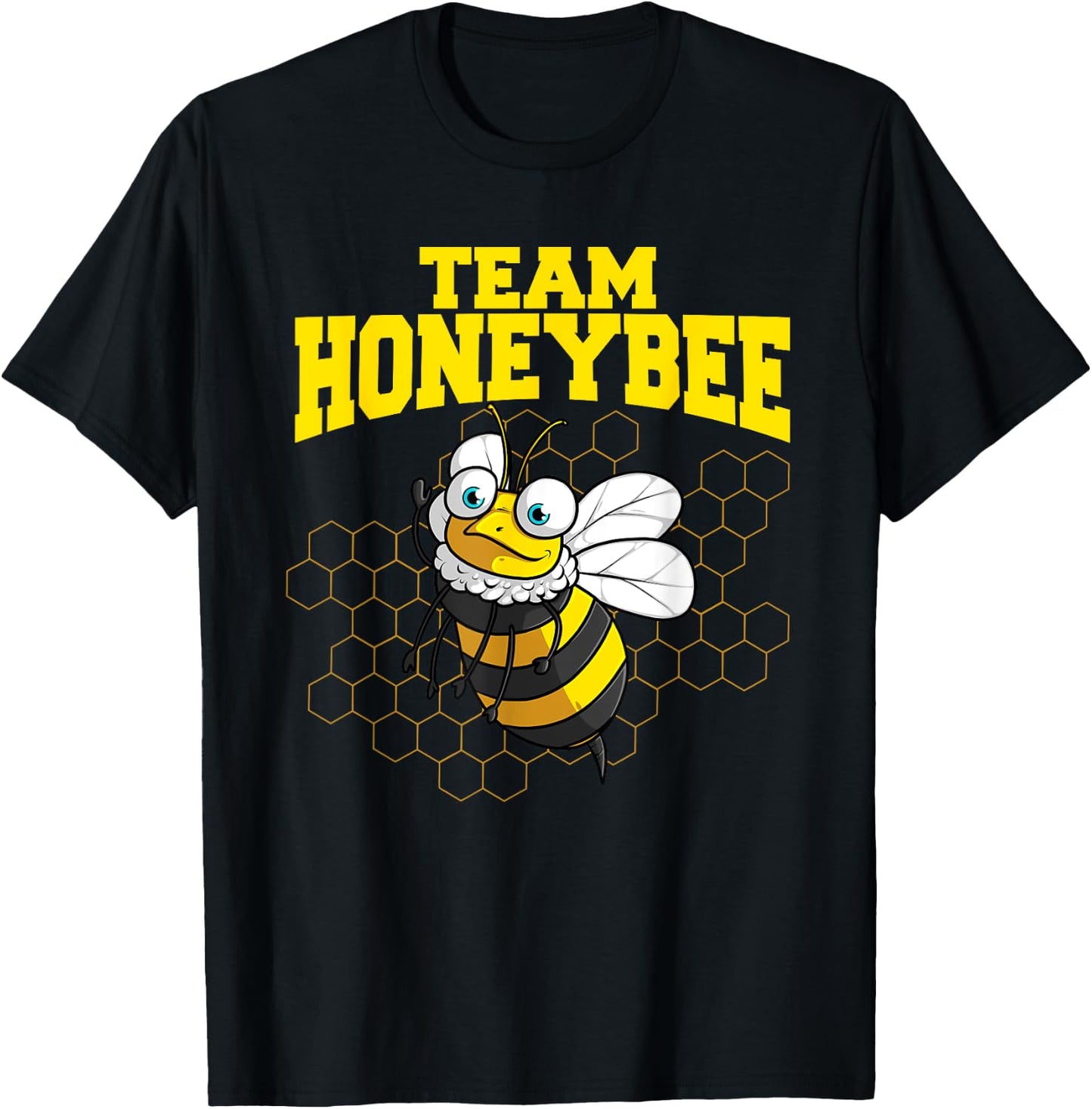Funny Honeybee Design For Kids Men Women Bee Lovers Squad T-Shirt - T-Shirt | Black