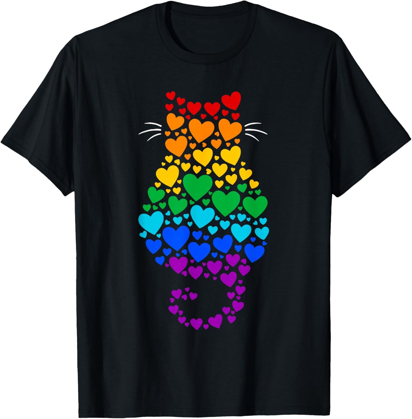 Cat LGBTQ Pride Month T-Shirt - T-Shirt | Black
