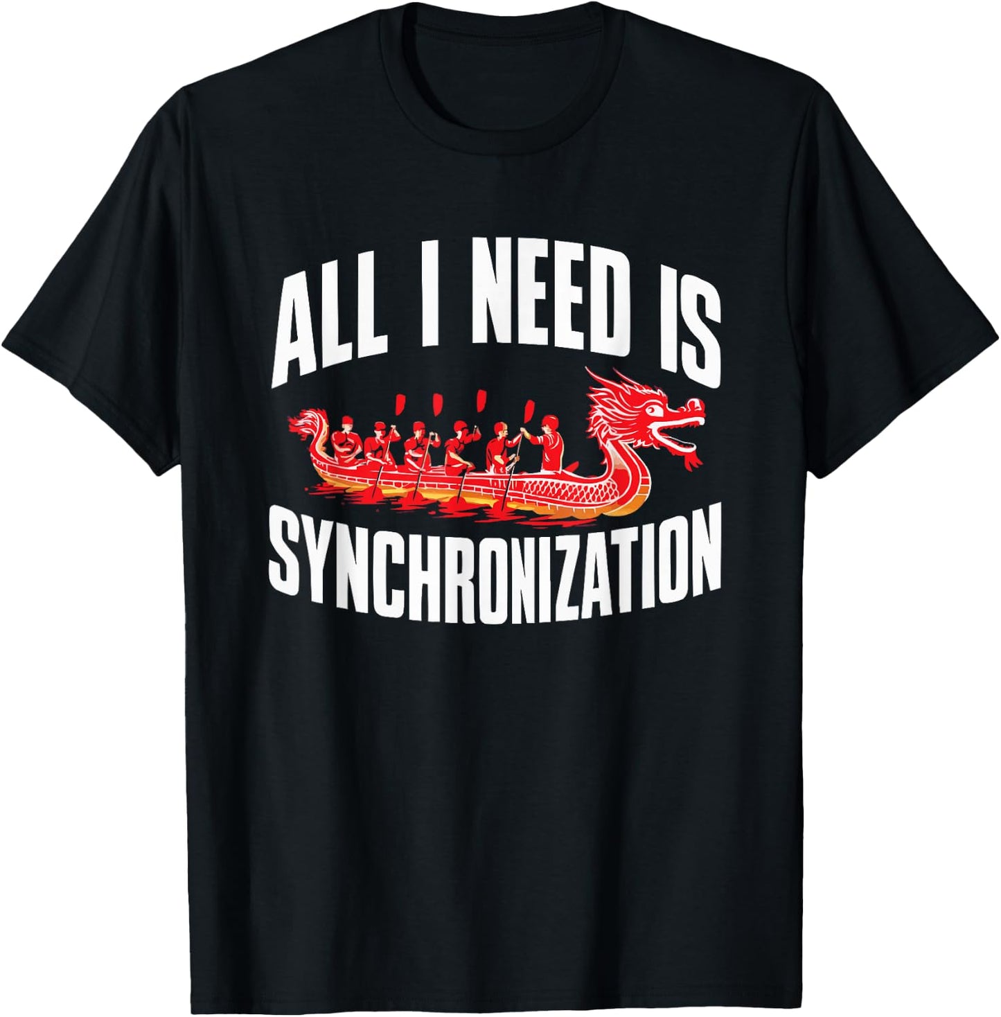 Dragon Boat Racing Paddler Dragonboating Dragonboat T-Shirt - T-Shirt | Black