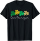 Shamrock Leopard Saint Paddy's Case Manager St Patricks Day T-Shirt - T-Shirt | Black