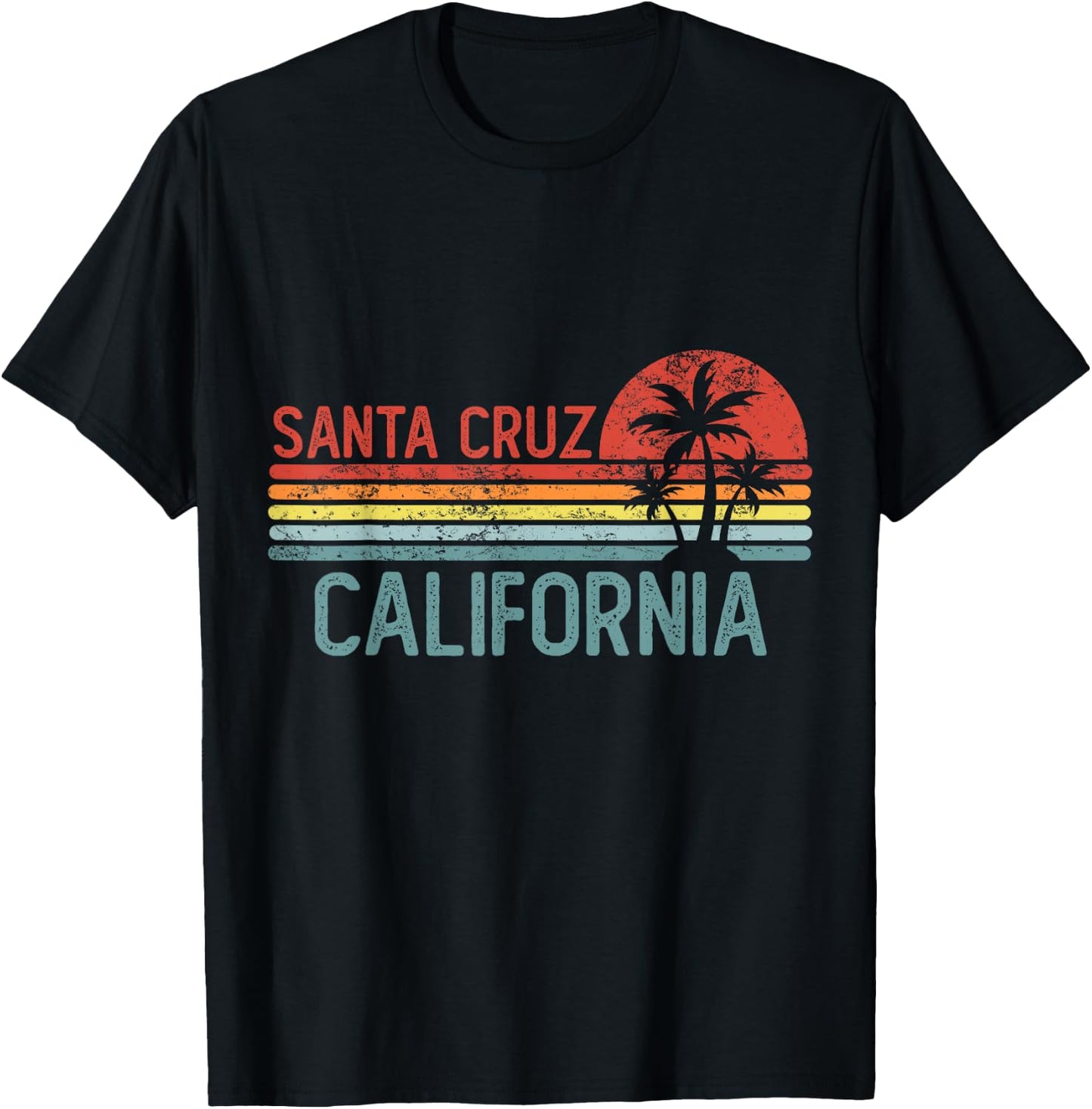 Santa Cruz California Funny USA City Trip Home Roots T-Shirt - T-Shirt | Black