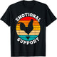 Retro Chicken Emotional Support Cock Fanny Vintage T-Shirt - T-Shirt | Black
