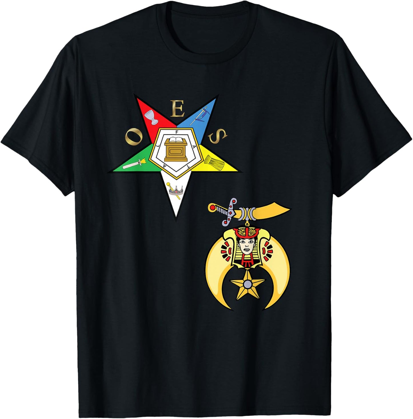 OES Daughters of Sphinx Split Order Eastern Star Sister T-Shirt - T-Shirt | Black