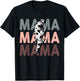 Vintage Mama Cow Pattern Woman Graphic Cowgirl T-Shirt - T-Shirt | Black