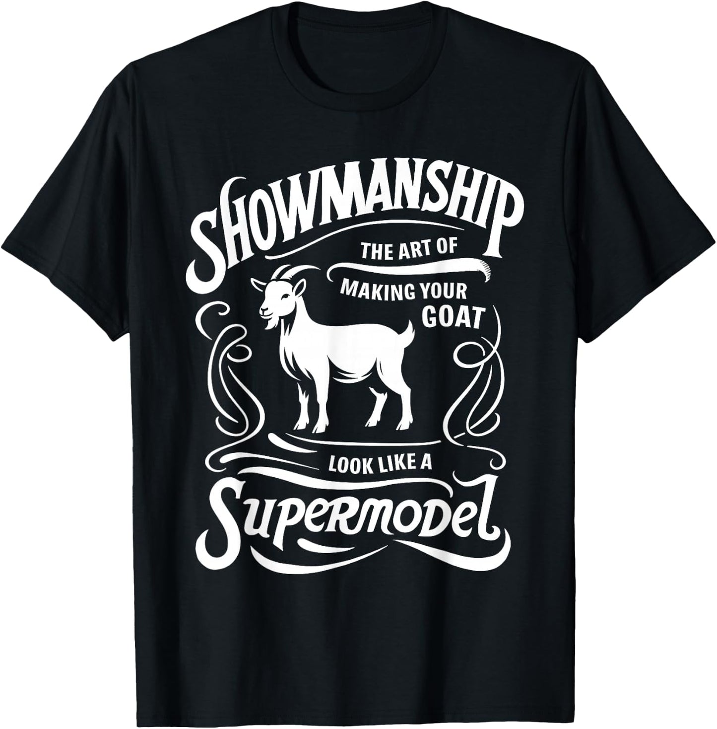 Showmanship Definition Fair Animal Show Goat Livestock Show T-Shirt - T-Shirt | Black