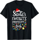 Santa's Favorite Endoscopy Tech Merry Christmas GI Techs T-Shirt - T-Shirt | Black
