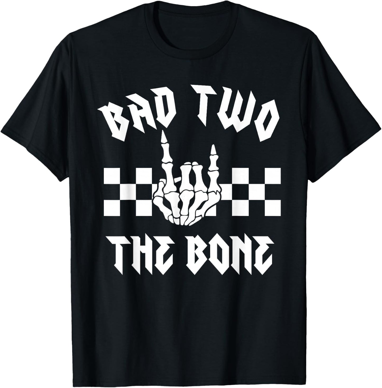 Bad Two The Bone Party Decorations Boy Girl 2nd Birthday T-Shirt - T-Shirt | Black