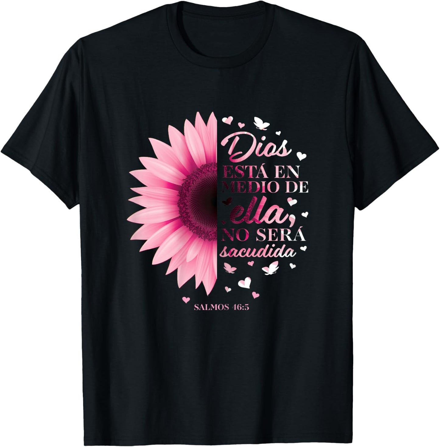 Christian Gifts Women Spanish Religious Gift Verse Espanol T-Shirt - T-Shirt | Black