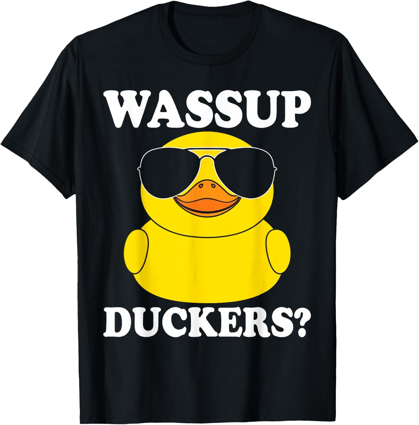 Wassup duckers funny rubber duck duckie ducky T-Shirt - T-Shirt | Black