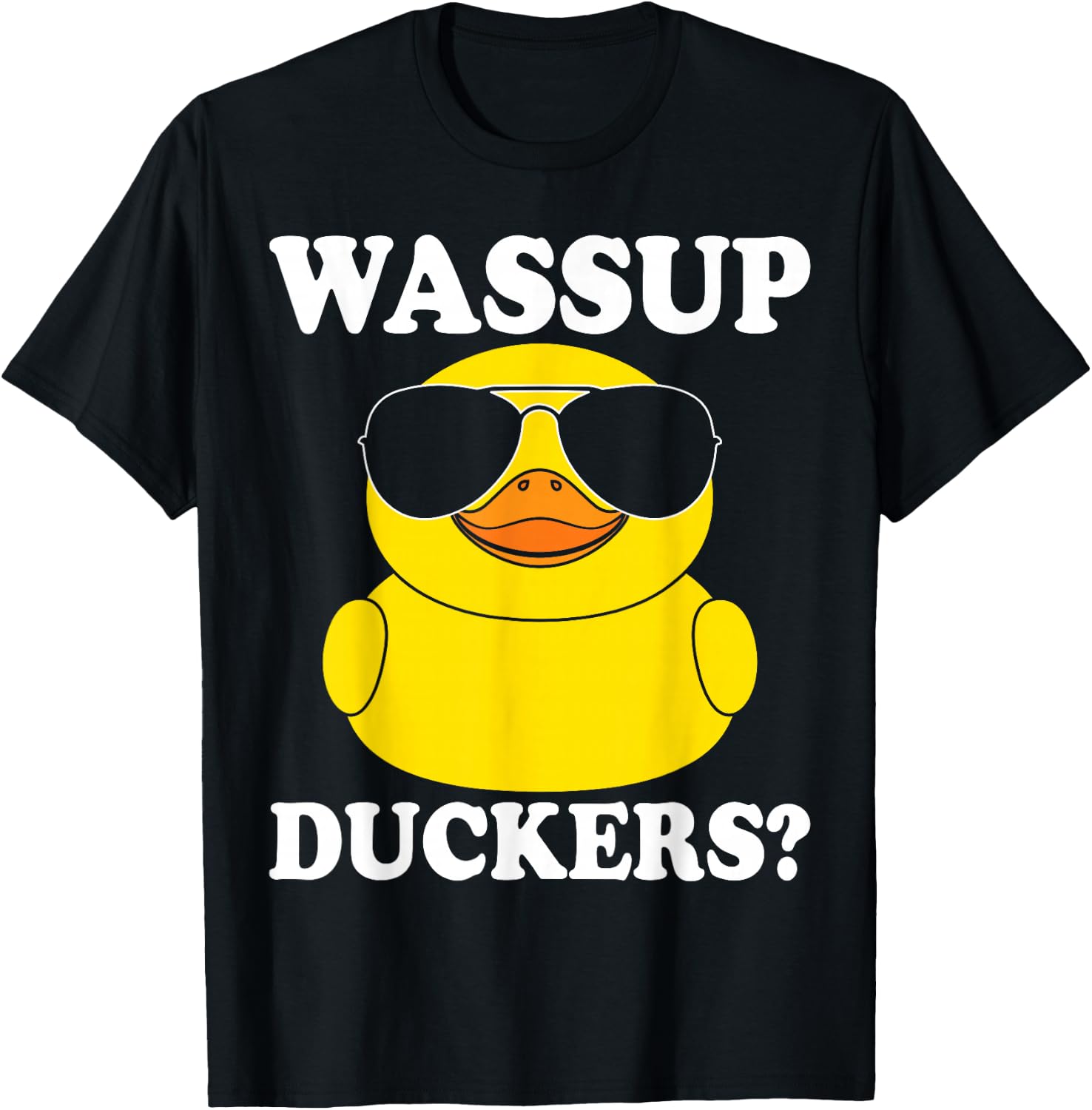 Wassup duckers funny rubber duck duckie ducky T-Shirt - T-Shirt | Black