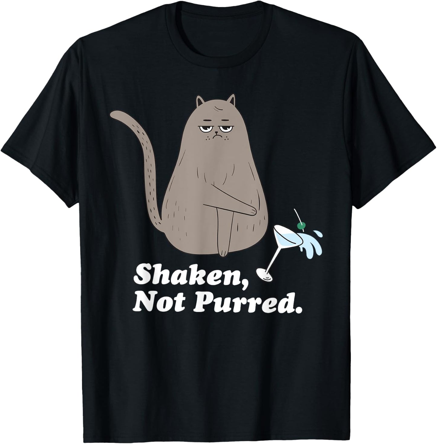 Funny Cat Shaken, not Purred for Cat lovers, Funny cat T-Shirt - T-Shirt | Black