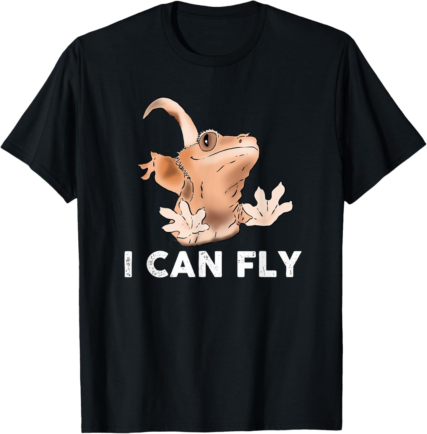 Funny Crested Gecko, Gecko Lover, Gecko Humor, Crestie Gift T-Shirt - T-Shirt | Black