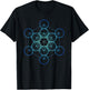 Indigo Metatron's Cube Sacred Geometrie T-Shirt - T-Shirt | Black