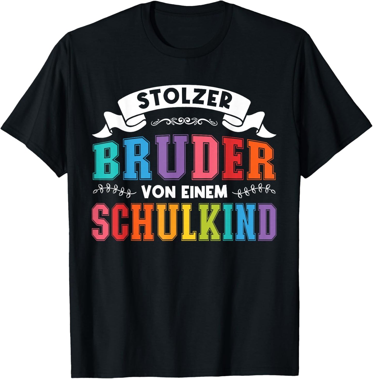 stolzer Bruder von einem Schulkind Schulanfang T-Shirt - T-Shirt | Black