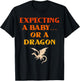 Pregnancy Dad EXPECTING A BABY OR A DRAGON Funny T-Shirt - T-Shirt | Black