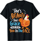 She's Beauty She's Grace Funny Poultry Chicken Farmer Lovers T-Shirt - T-Shirt | Black