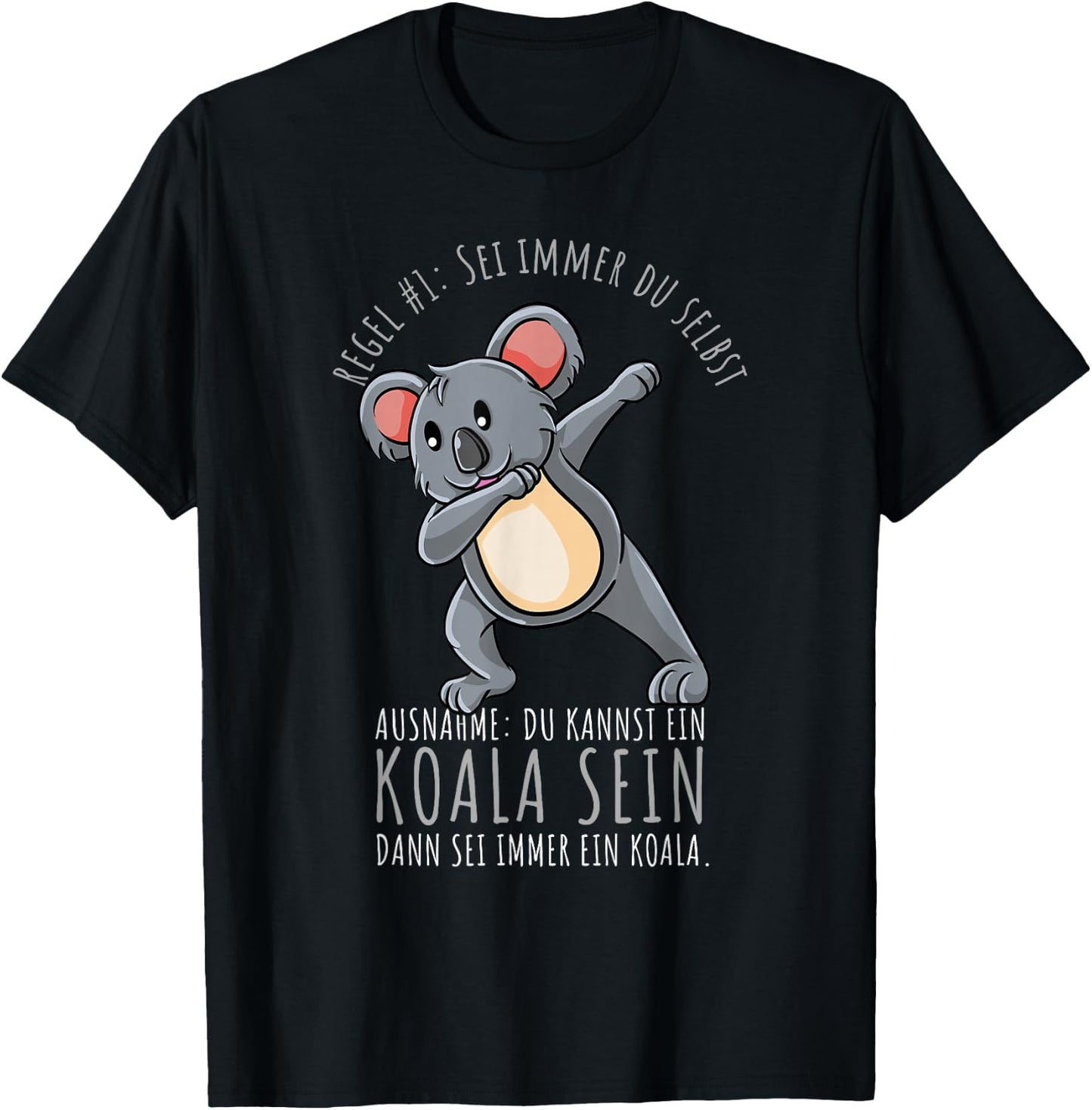 Sei Immer Du Selbst Mädchen Koala T-Shirt - T-Shirt | Black