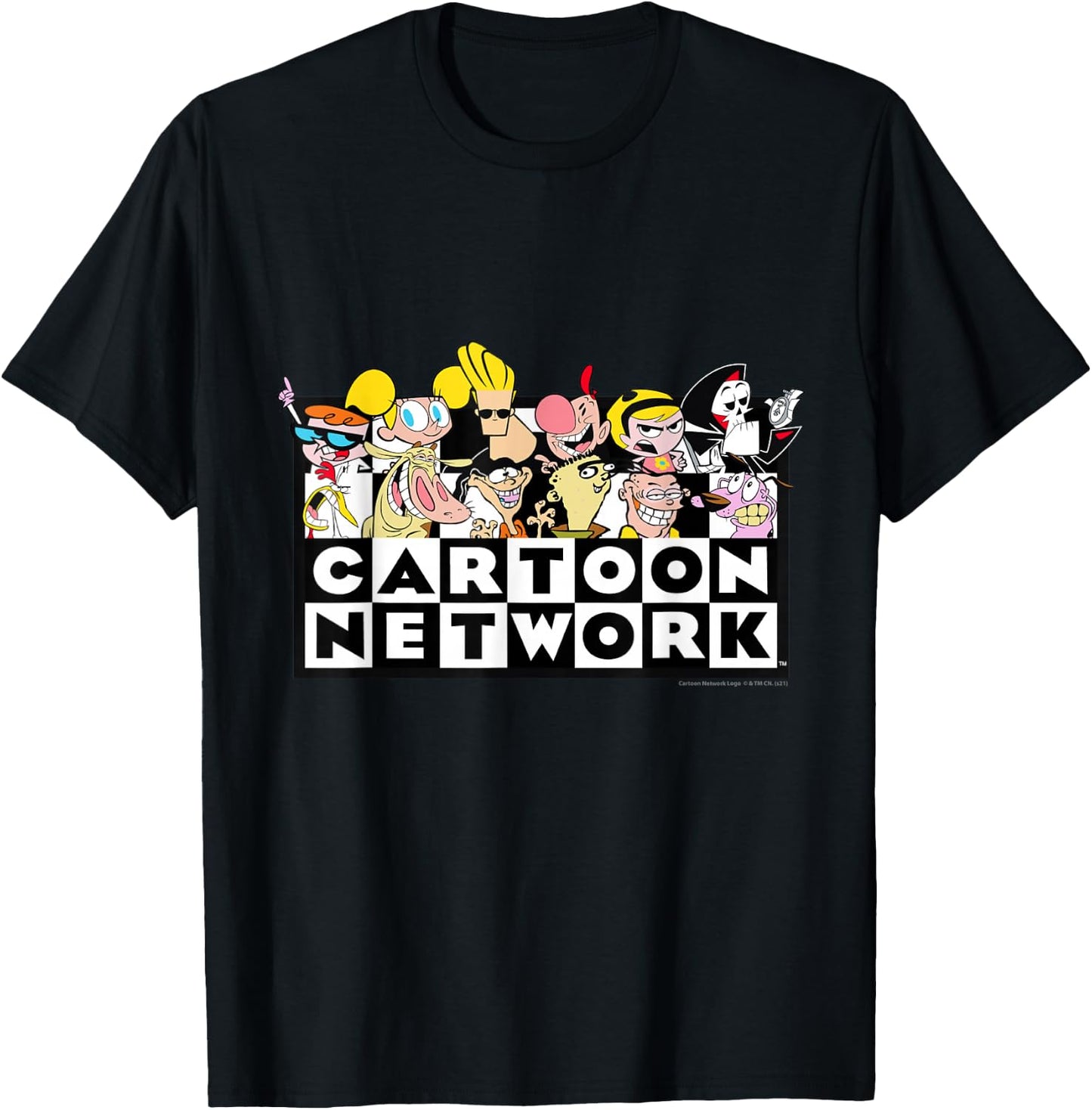 Cartoon Network Logo with Characters T-Shirt - T-Shirt | Black