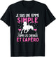 I am simple woman I love horses and aperitif horse , Black, Female X-Small T-Shirt - T-Shirt | Black