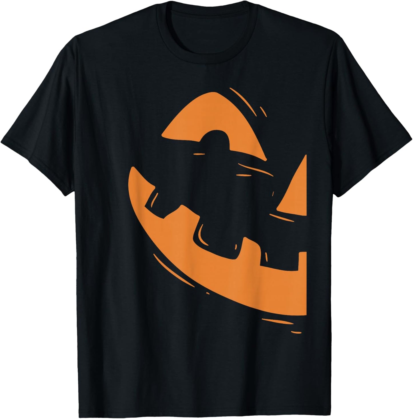 Jack-O-Lantern Shirt Pumpkin Face Halloween Matching Couple T-Shirt - T-Shirt | Black