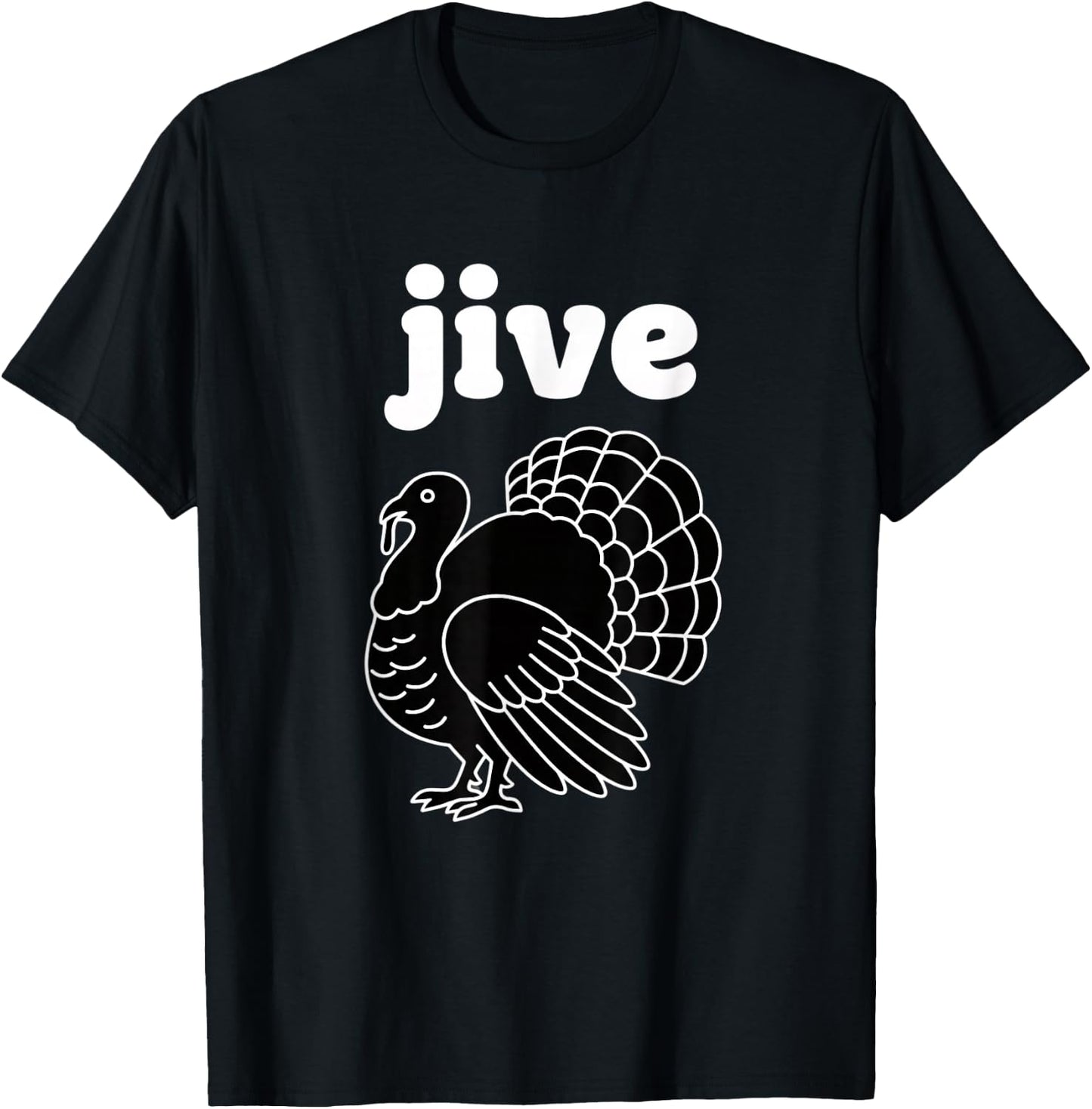Jive Thanksgiving Turkey Retro Vintage Turkey Day Design T-Shirt - T-Shirt | Black