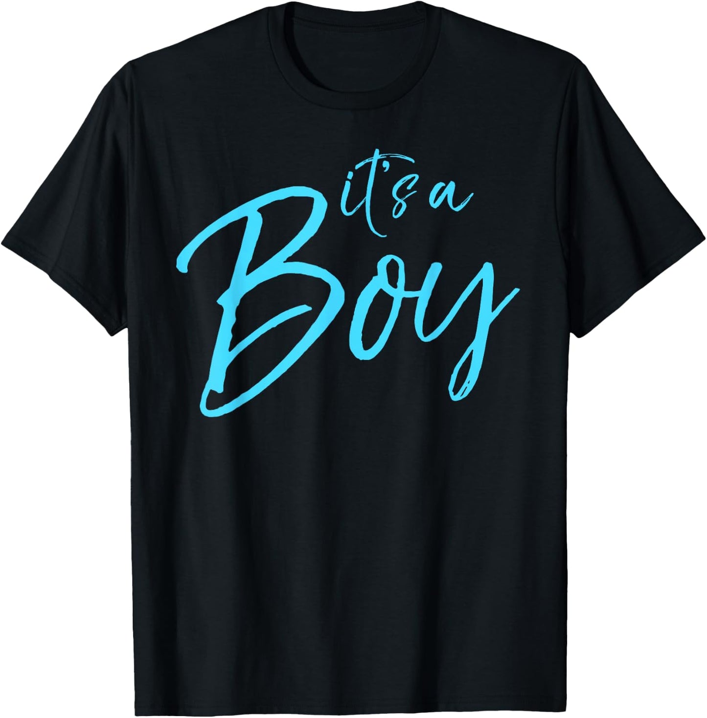 It's a Boy Shirt Fun Cute Blue Gender Reveal Pregnancy T-Shirt - T-Shirt | Black