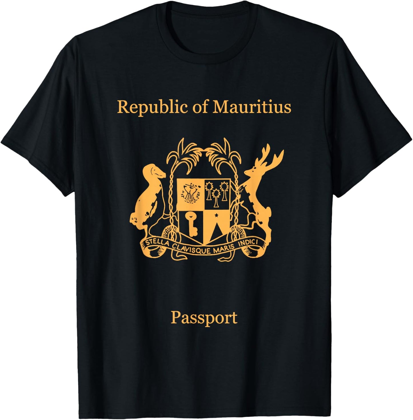 Mauritius,Mauritius Passport,Flag of Mauritius. T-Shirt - T-Shirt | Black