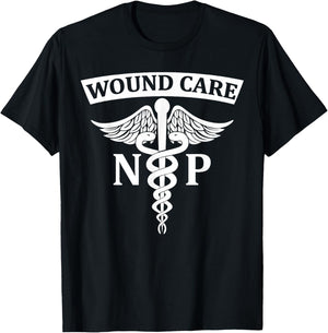 Wound Care Nurse Practitioner NP Med Symbol Wound Care Team T-Shirt - T-Shirt | Black