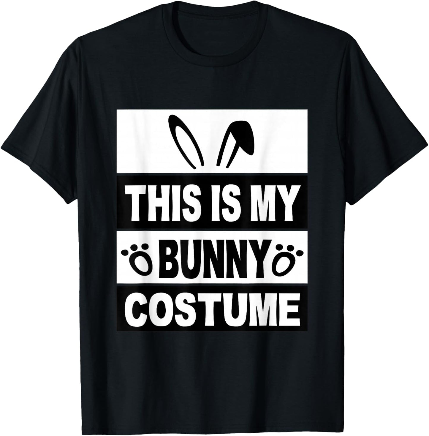 Retro Bunny Costume Shirt Kids Men Women Cute Bunny Stuff T-Shirt - T-Shirt | Black