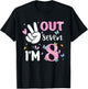 Peace Out Seven I'm 8 Butterfly Happy 8th Birthday Girl T-Shirt - T-Shirt | Black
