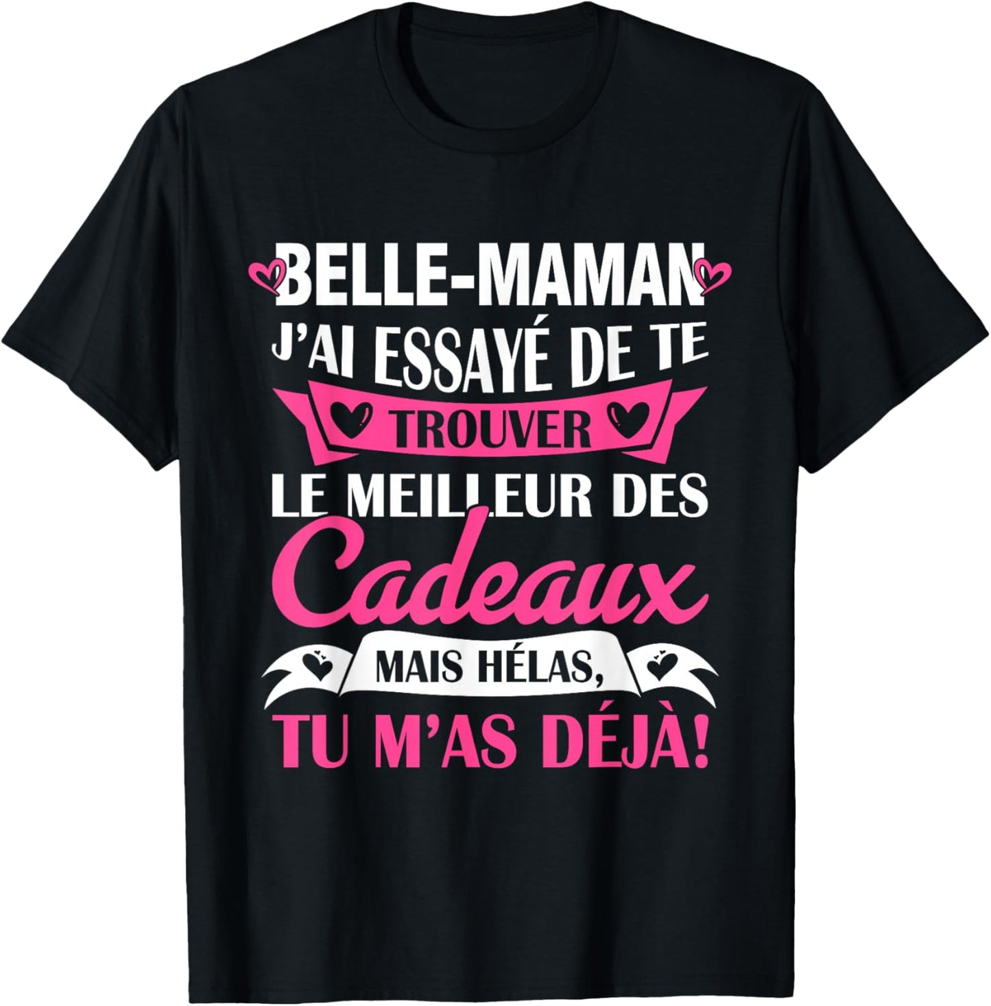 Mother's Day Gift Humour Birthday Gift Stepmom , Black, S T-Shirt - T-Shirt | Black