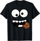 Cute Cookie and Scary Monster Halloween T T-Shirt - T-Shirt | Black