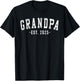 Grandpa 2025 Grandpa To Be Gifts Classic Bold Font T-Shirt - T-Shirt | Black