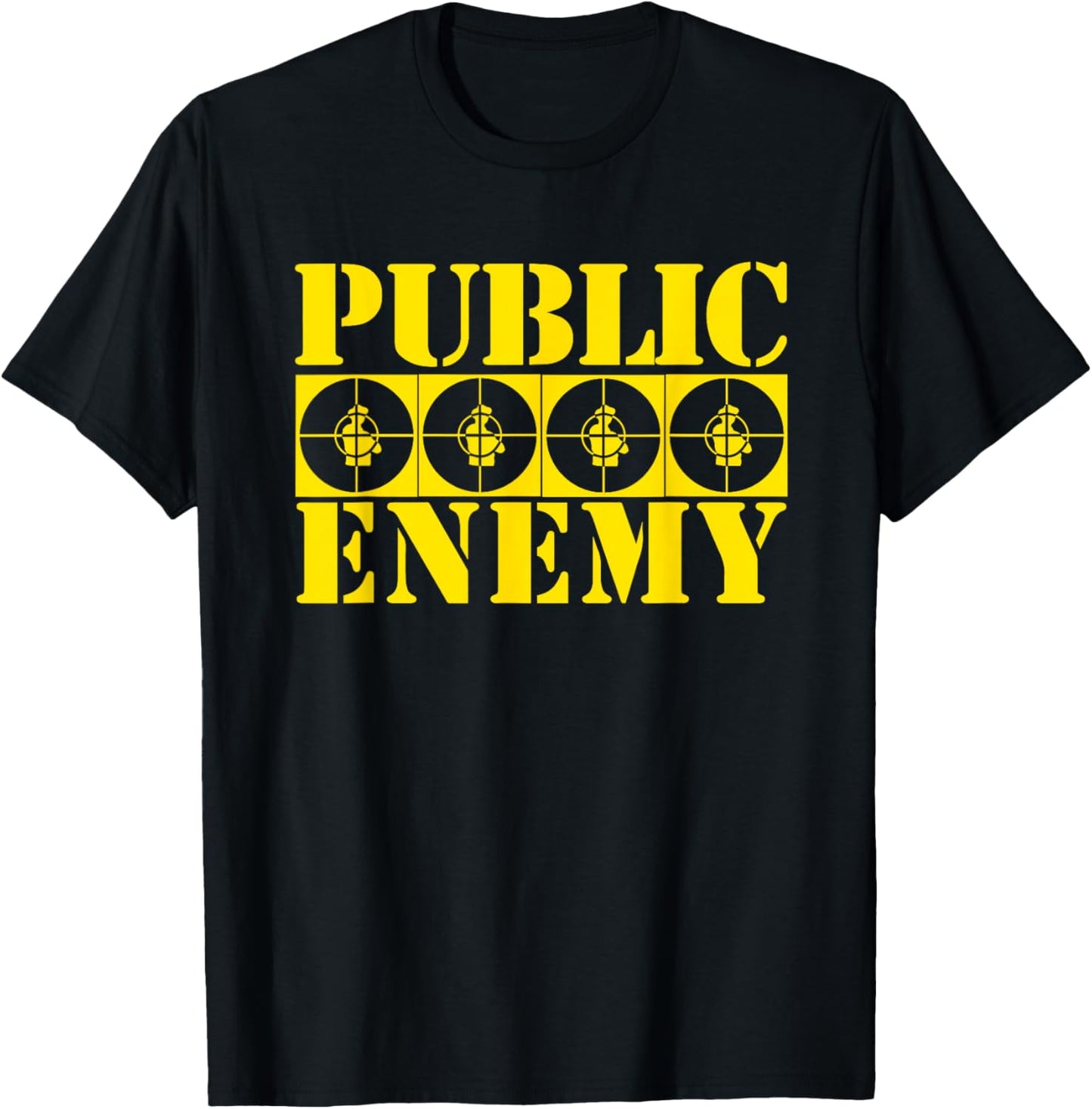 Public Enemy 4 Target Logos , black T-Shirt - T-Shirt | Black