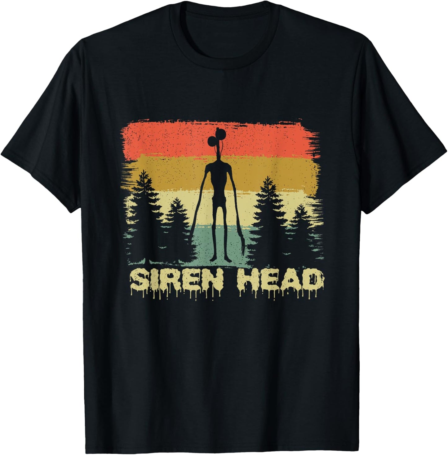 Monster Myth Siren Head Mysterious Creature Creepy Halloween T-Shirt - T-Shirt | Black