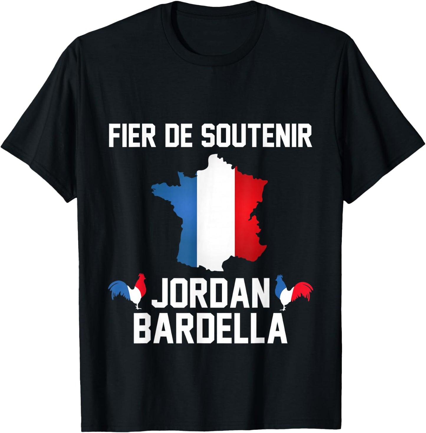 Proud Support Bardella France Gathering 2027 French T-Shirt - T-Shirt | Black