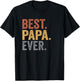 Best Papa Ever Gifts From Grandkids Papa Father's Day T-Shirt - T-Shirt | Black