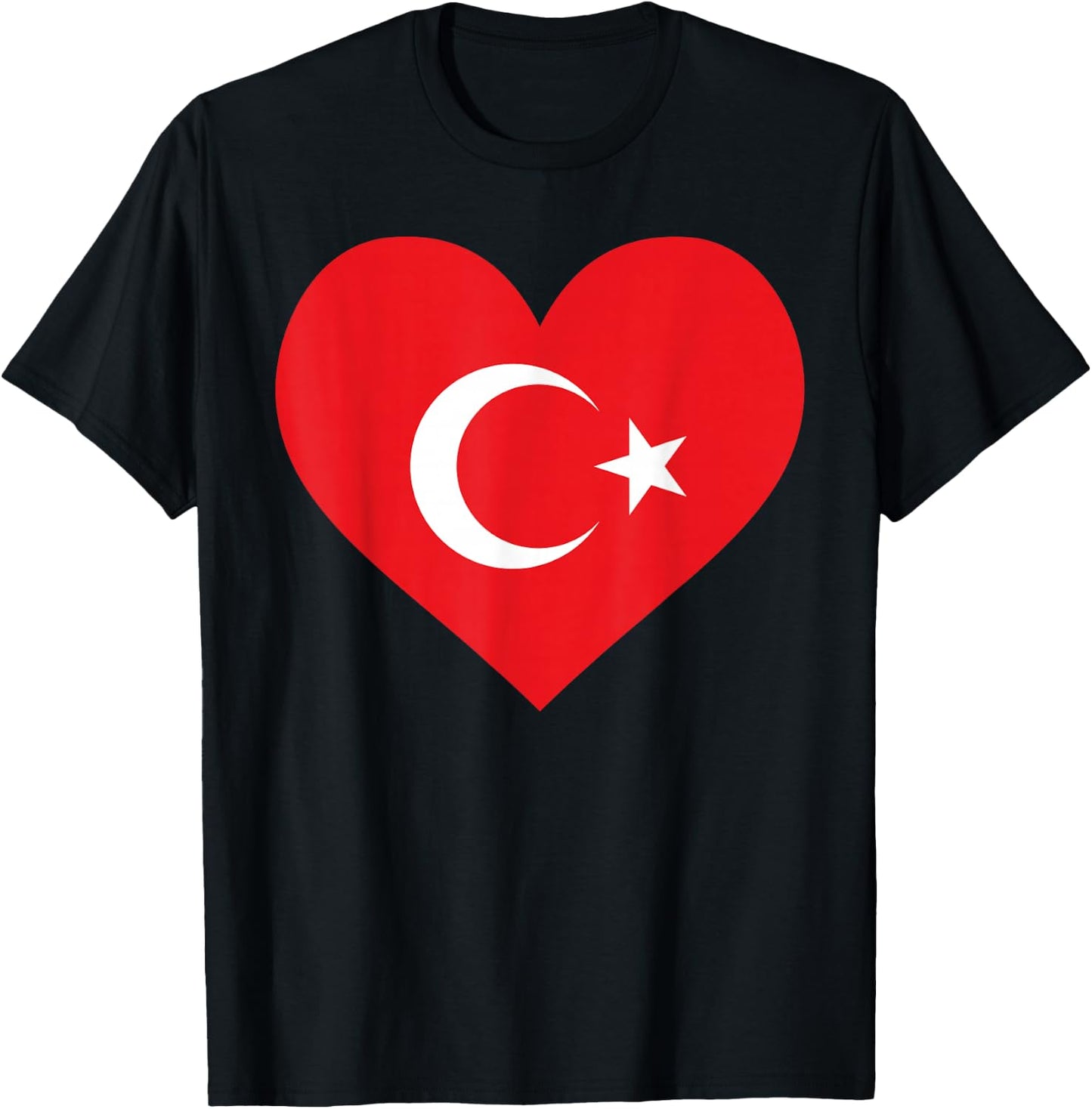 I Love Türkiye In My Heart Drapeau turc Art National Pride T-Shirt - T-Shirt | Black