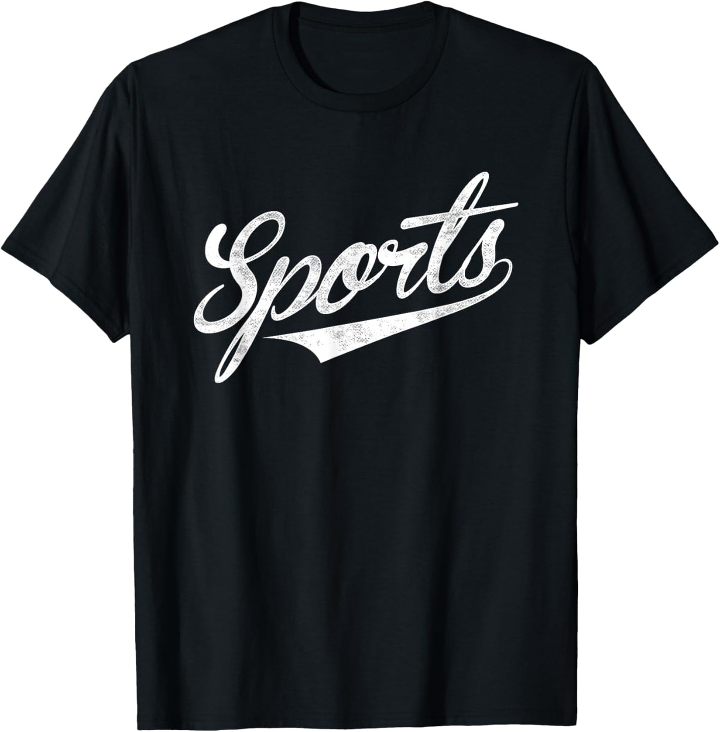 The word Sports | A funny ironic design that says Sports T-Shirt - T-Shirt | Black