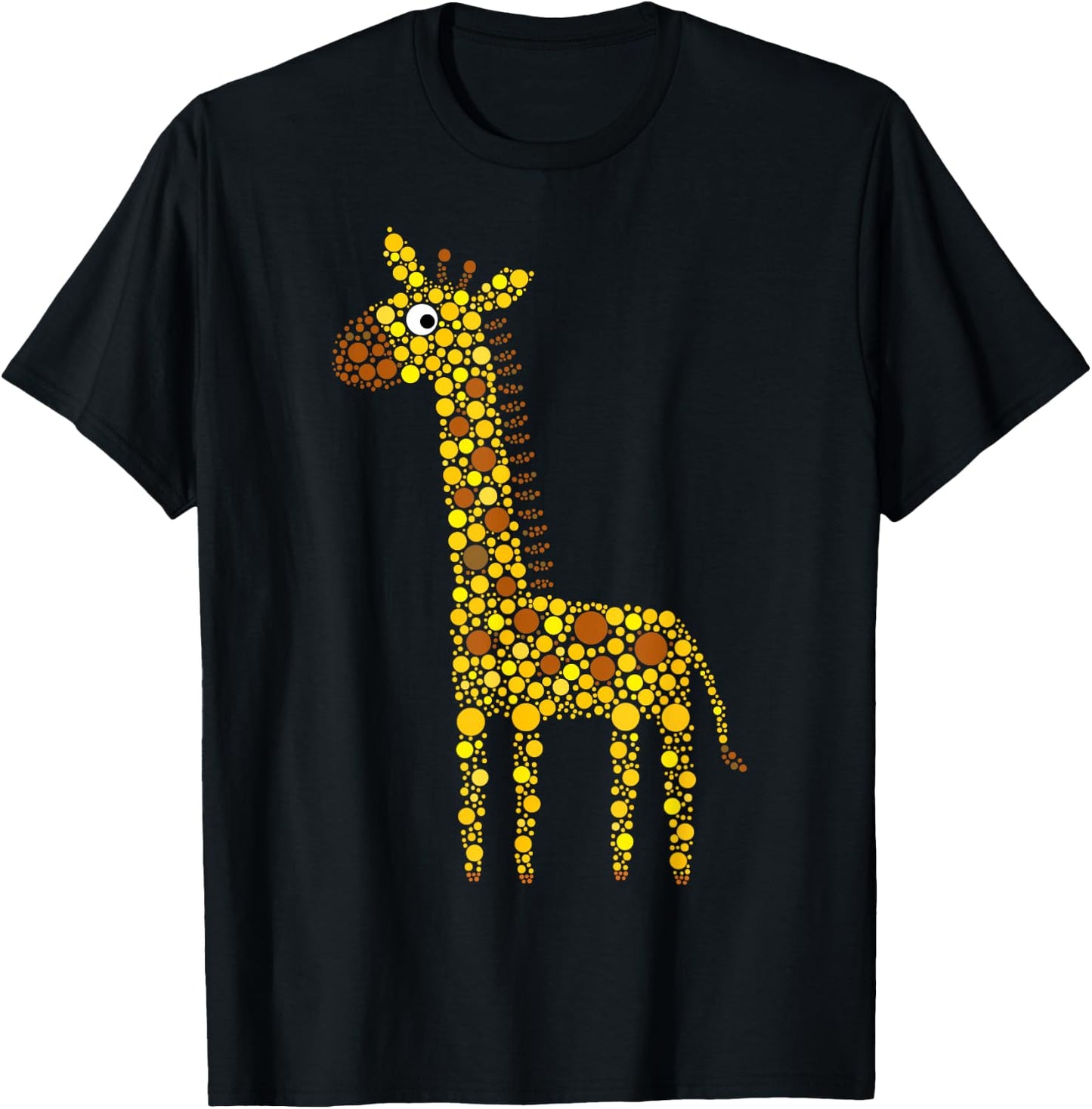 Dot Day Giraffe Polka Dot Art Kids Boys Girls T-Shirt - T-Shirt | Black