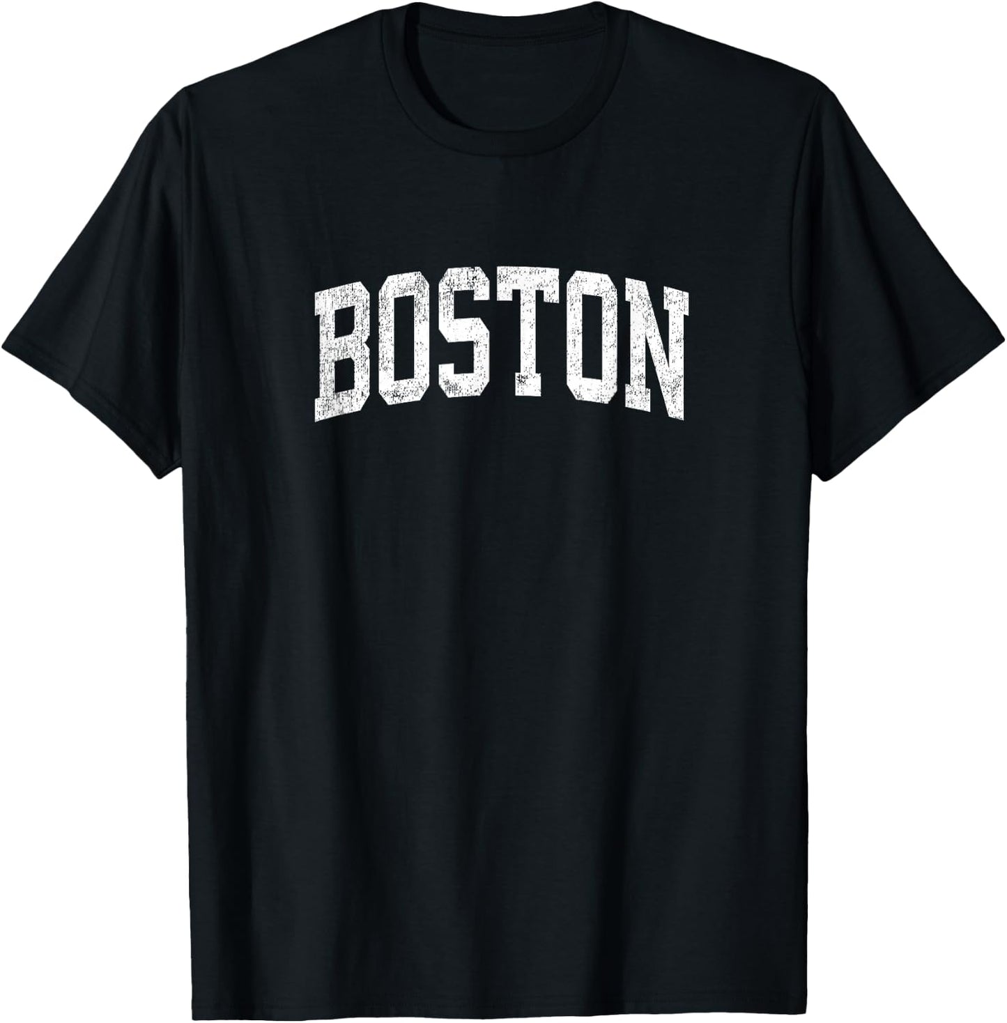 Boston Massachusetts MA Vintage Athletic Sports Design T-Shirt - T-Shirt | Black