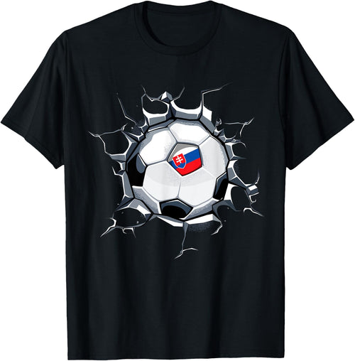 Slovakia Soccer Fan Jersey Slovak Football Flag Cracked Wall
